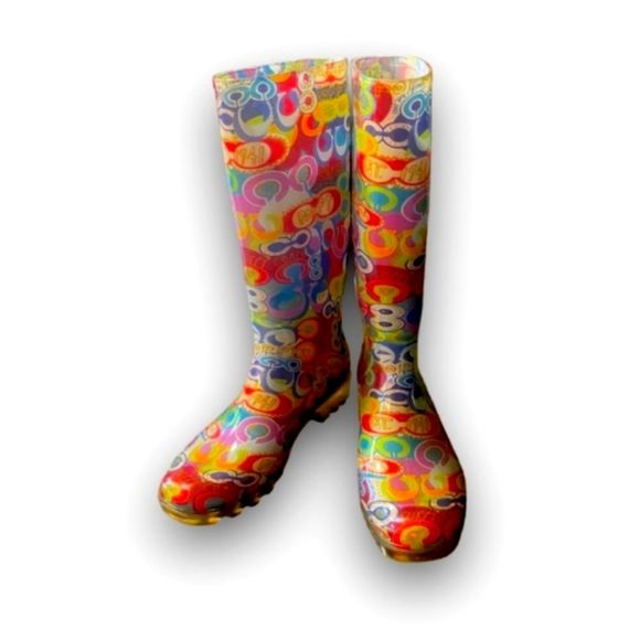 EUC Coach Poppy Wellies Size 8 - Picture 1 of 4